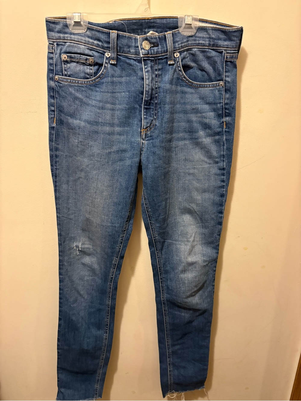 Rag & bone high rise skinny el cut hem size 28